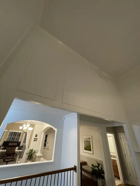 Final trim paint finish with crisp caulked edges